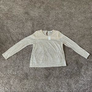 Mesh And Sequence Shirt